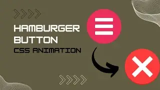 MENU BUTTON ANIMATION ONLY CSS | NAV BAR with MENU BUTTON (part 1 - only html and css)