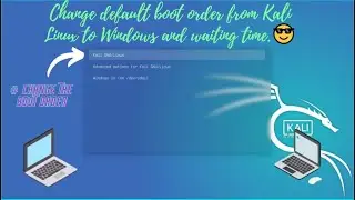 Change default boot order from Kali Linux to Windows and waiting time.😎 #Infosys_Force