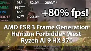 HUGE GAINS! AMD FSR 3 Frame Generation Test - Ryzen AI 9 HX 370 Radeon 890M (ASUS Vivobook S16)