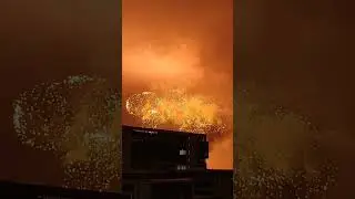 Москва 23 февраля,финальная часть фейеверка на Поклонной горе