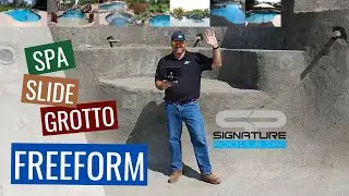 Monument Pool Design | 60 Ton Double Grotto | Slide | Fire Wall & Pit | Spa | Relaxing | Oak Glen Dr