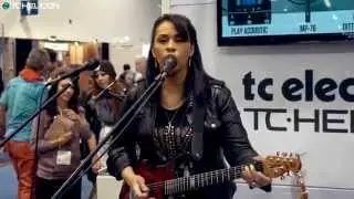 VoiceLive 3 - funk demo with Selena Evangeline - NAMM 2015