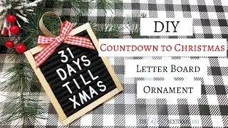 DIY Letterboard Countdown to Christmas Ornament