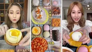 asmr mukbangasmr/kwai dessert mukbang,/mochi eating,creperoll cake chocolate #asmr