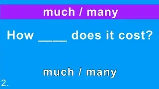 ESL English Test | Much/Many | English Grammar for ESL Students |English Quiz