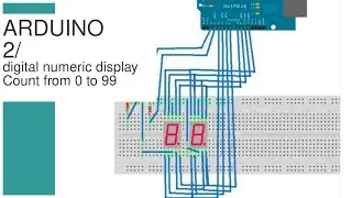 ARDUINO - CLOCK - 2 - [ 2x 7-segments digit ] COUNT - 0 to 99