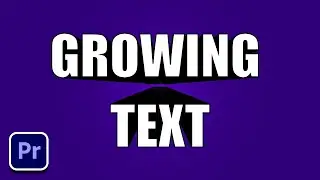 Growing Text Effect Premiere Pro Tutorial