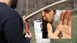 WARBOW and WAXED SLATE Arrow Head Penetration Test/on the RIGHT side of bow!