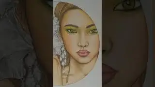 Black Widow Colored Pencils | Skintone Layers Time-lapse 