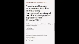Aboveground biomass estimates over Brazilian savannas using hyperspectral metrics and... | RTCL.TV