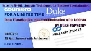 Data Visualization and Communication with Tableau,week (1-5) All Quiz Answers with Assignments.