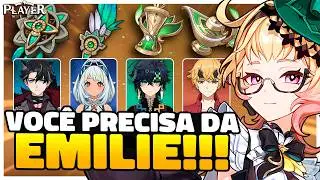 GUIA COMPLETO DA EMILIE: ITENS, EQUIPES, ARTEFATOS E MUITO MAIS! - GENSHIN IMPACT