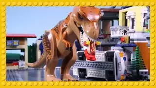 LEGO Jurassic World T-Rex Attack STOP MOTION LEGO  | LEGO Dinosaurs | Billy Bricks