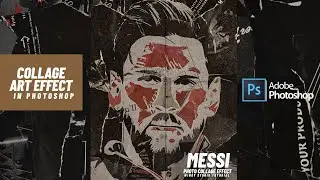 Collage Art Effect in Photoshop l Sports poster