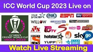 ICC World Cup 2023 Fee Live Tv Channel // Broadcast Live Streaming // How To Watch World Cup 2023
