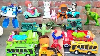 Gadi wala cartoon | toy helicopter video tractor jcbdumper truck [train toy set airplane
