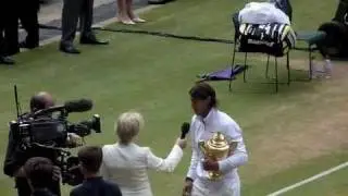Rafael Nadal with his trophy -  Wimbledon 2010