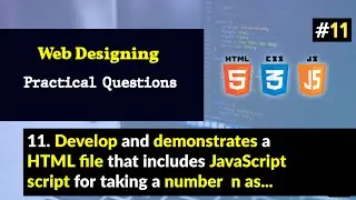 Develop and demonstrates a HTML file that includes JavaScript script for taking a number n as input.