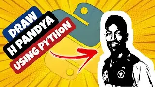 How to draw H Pandya using python | Python turtle | Python
