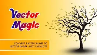 How to convert raster image into vector within second by vector magic and Illustrator