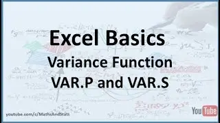 Excel Basic: How to calculate the variance of a data set using the VAR function