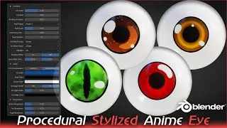 Procedural Stylized Anime Eye Material In Blender