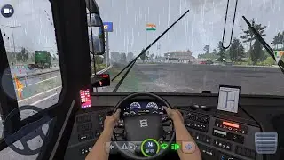 Bus Simulator Ultimate | Monsoon ☔⛈️⚠️ | Volvo | Zuuks | Mobile Gameplay | Heavy DriveR