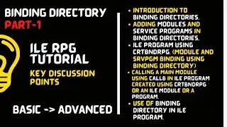 Using Binding directories | Introduction to binding directories in AS400 [ILE RPG]