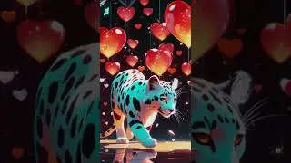 "Cyber Feline: A Fluffy Journey Through a Cute and Colorful Cyberspace"