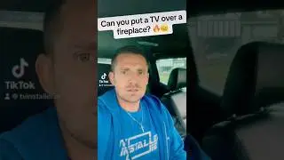 Can you put a TV over a fireplace? 🫠📺 #tvinstaller #dublin