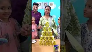 Who Will Win Glass Pyramid Challenge #shorts #pariishikashorts #pariishika #pariandishika