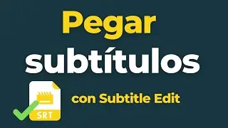 Cómo PEGAR los subtítulos con Subtitle Edit | Incrusta tus subtítulos gratis