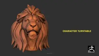 lion turntable in zbrush
