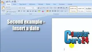 How to enable and create macro features in Microsoft Word 2007 - Insert a date