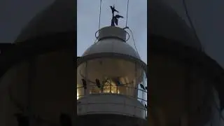 Galle lighthouse in the night sky