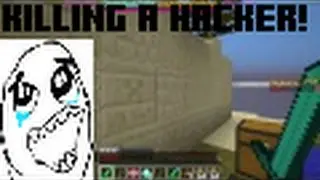 KILLING A HACKER! On Mincraft Skywars
