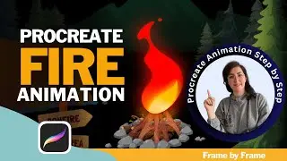 PROCREATE Animation for Beginners- EASY Step by Step FIRE Animation Tutorial 