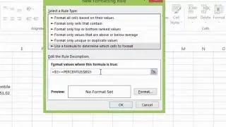 Excel  2013 Tutorial - How to Highlight Data Based on Percentile Rank