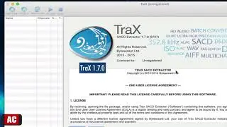 Convert SACD-ISO to .DSF, .DFF file on Mac-TraX