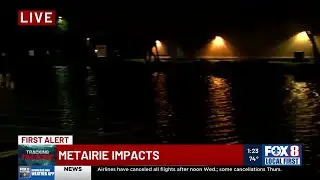 Flood waters in Metairie starting to recede following heavy rains from Francine