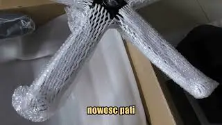 YUMISU 2052 Materiał unboxing GRAY/BLACK materiałowy duży fotel gamingowy biurowy regulowany gaming