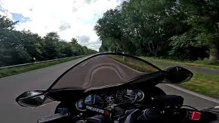 Suzuki Hayabusa Gen 3 2022 Raw Akrapovic exhaust sound with acceleration and high speed