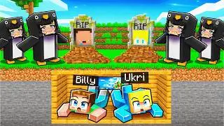 Ukri baut ein Haus in einem Grab um sich vor dem GUGUGAGA PINGUIN zu VERSTECKEN in Minecraft!