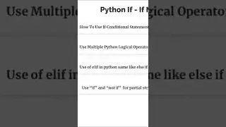 Python If Condition with Multiple Logics 