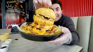 Probando una DOBLE HAMBURGUESA CON QUESO CHEEDAR.