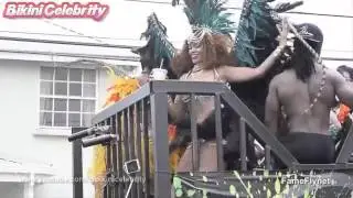 Rihanna Carnival Queen of Barbados Kadooment Day Parade Festival. Aug 2015 [Paparazzi Video]