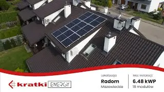 Instalacja fotowoltaiczna na prostym dachu dwuspadowym w Radomiu