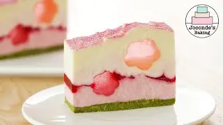 No bake Cherry blossom Raspberry Cheesecake