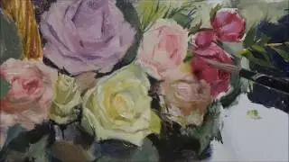 pomegranates & flowers. oil painting. part 4
