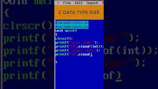 C datatype Size-C Programming